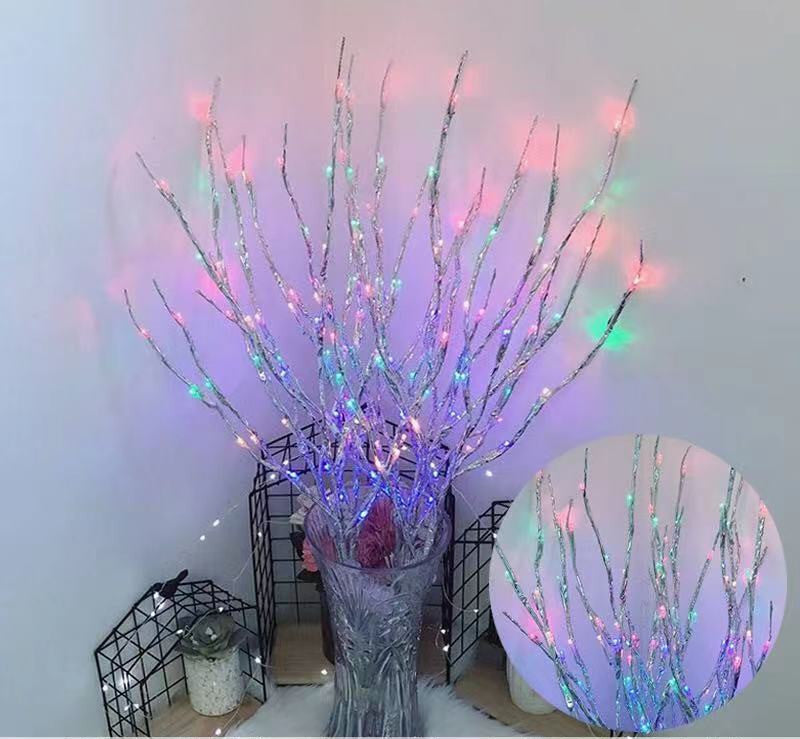 LED Lantern Simulation Branch Light Room Decoration.